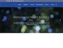 Tablet Screenshot of healthmattersmedwriting.com